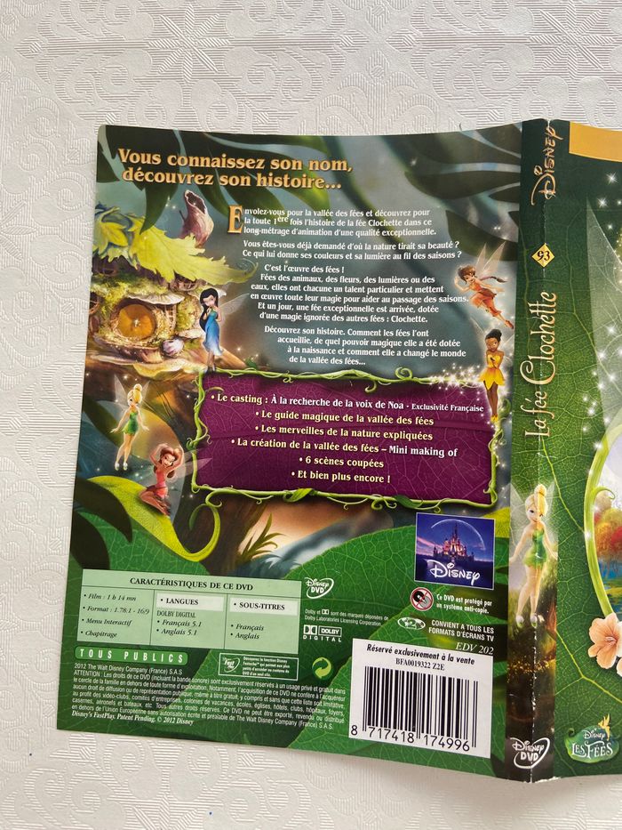 Jaquette DVD la fée clochette - photo numéro 3
