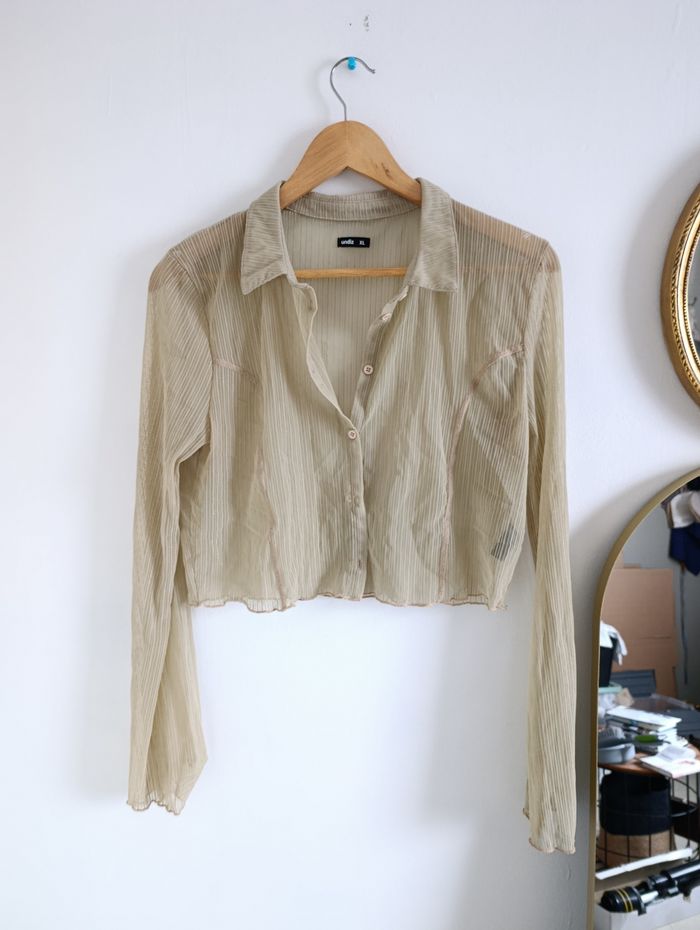 Chemise crop top mesh Y2K Undiz - photo numéro 2
