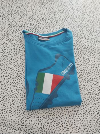 tee shirt kappa bleu enfant 12 ans 152 cm football italy sport garçon