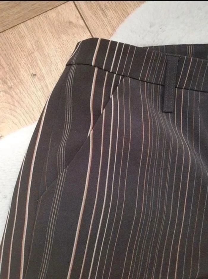 Pantalon Naf Naf noir à rayures taille 38 - photo numéro 3