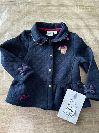 Veste bleu paillettes Minnie DISNEY t.23m