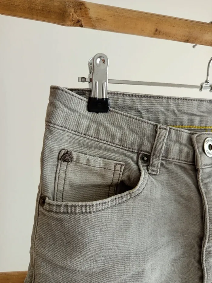 Short bermuda en jean gris Bizzbee 12 ans - photo numéro 2