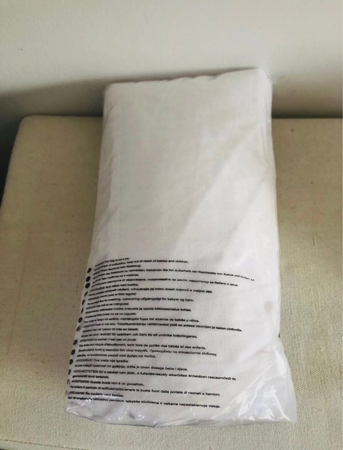 Drap housse tissaia neuf blanc 90 x 190 - photo numéro 10