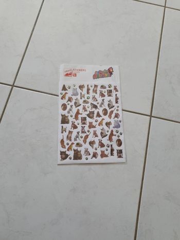Planche de stickers chien et chat Neuf ZZ