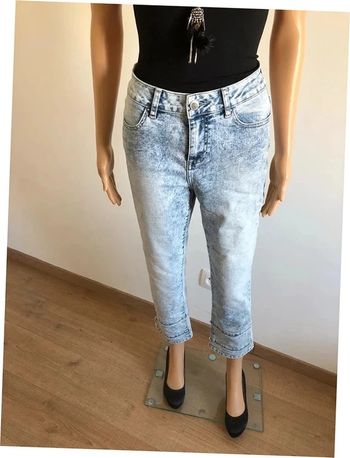 Jean bleu et blanc neuf 7/8ème Morgan taille 38 (valeur 55€)