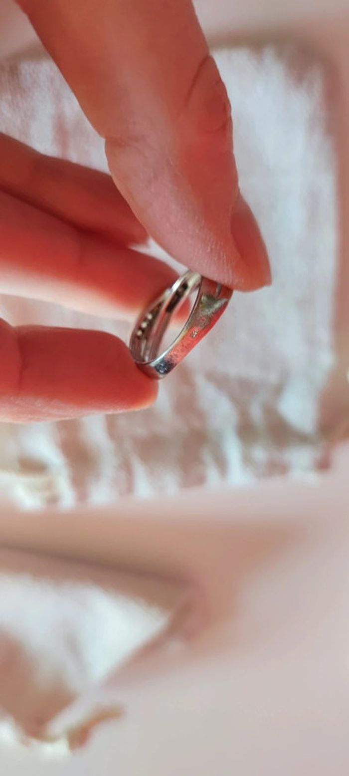 Bague en argent avec strass - photo numéro 5