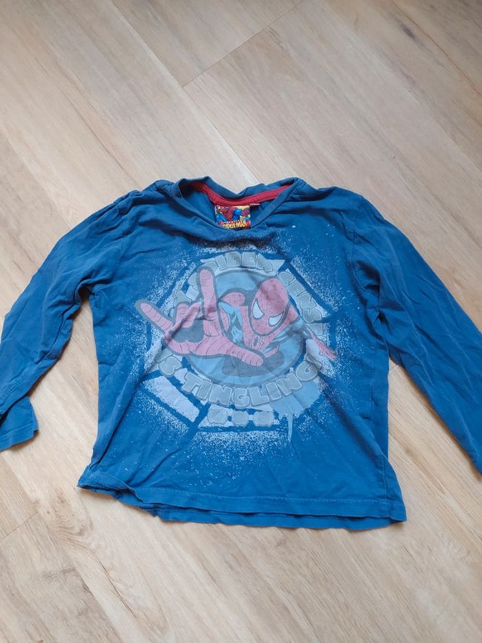 T-shirt spiderman 4 ans bleu - photo numéro 2