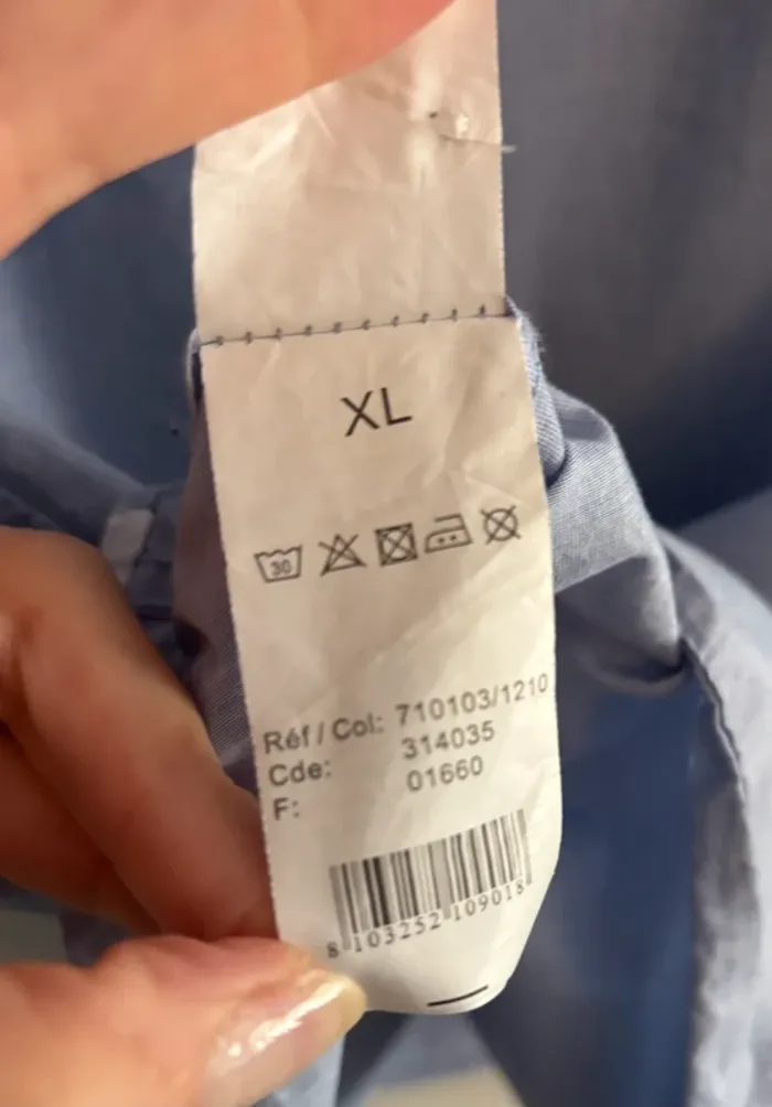 Chemise bleu de marque Jules taille 42-XL très bon état - photo numéro 10