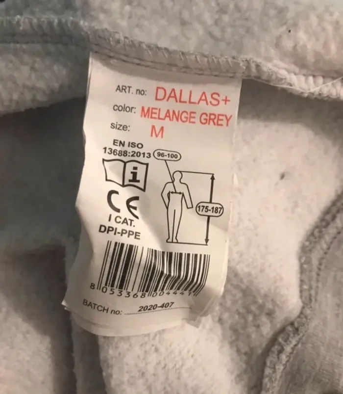 Veste 3/4 payper #demi-saison unisexe manches longues capuche gris marine taille M - photo numéro 5