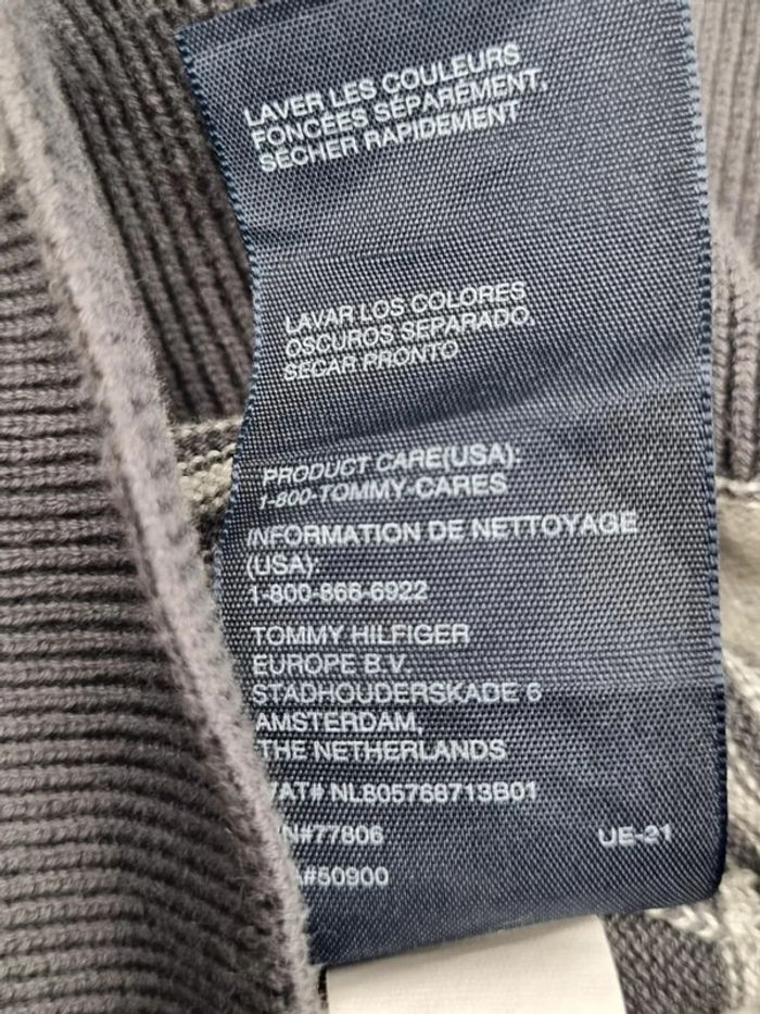 Pull col V Tommy Hilfiger bariolé, XL Hommes - photo numéro 8
