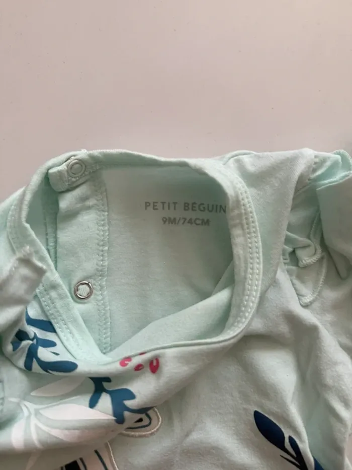 Pyjama coton deux pièces petit béguin 9 mois - photo numéro 3