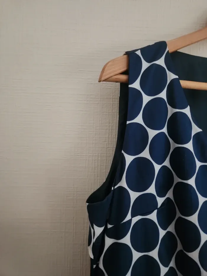 Robe droite Caroll bleu marine et blanc 42 - photo numéro 4