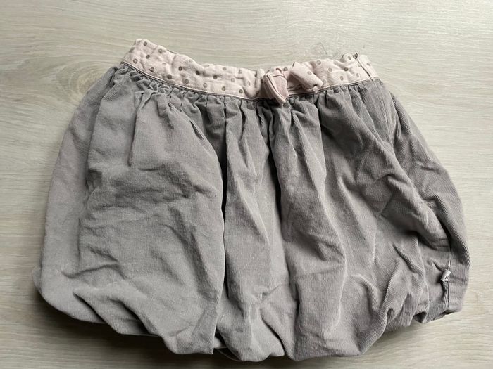 Jupe boule velours gris Lili marelle 4 ans