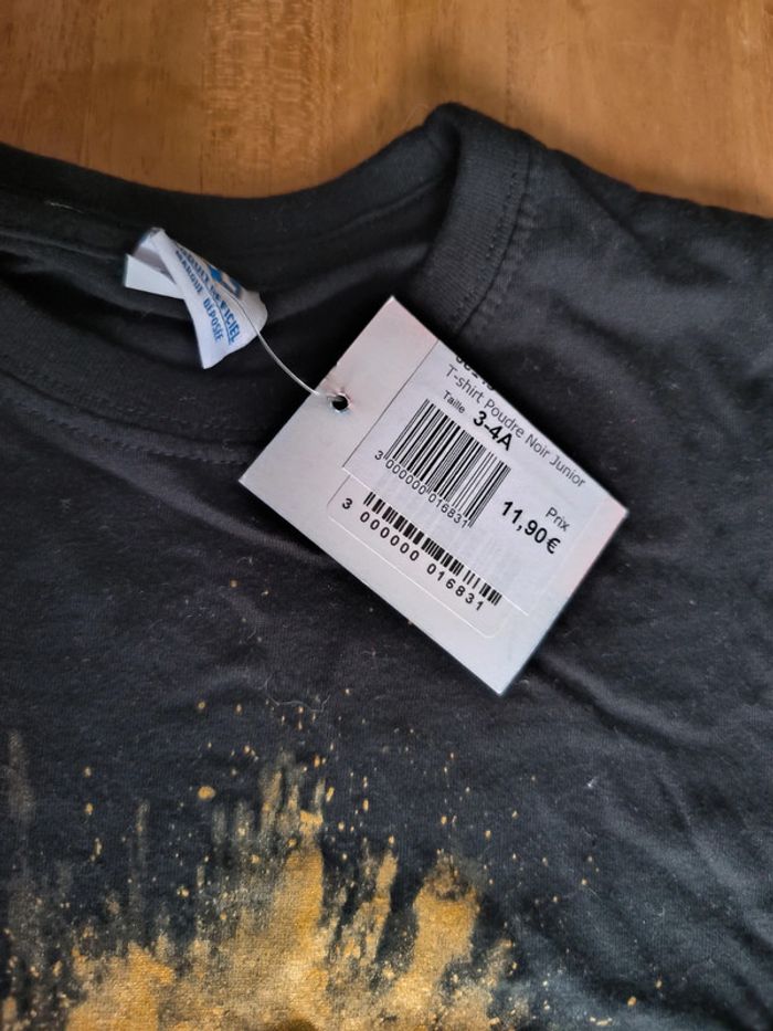 T-shirt noir Olympique Lyonnais 3/4ans - photo numéro 3