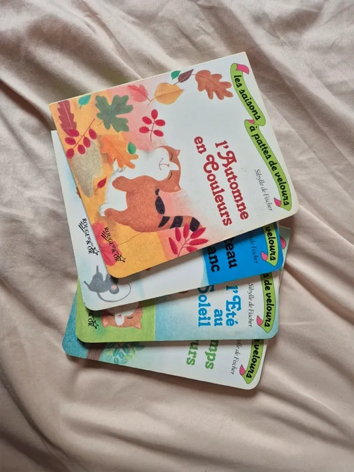 4 livres " les saisons à pattes de velours" de Sibylle de Fischer