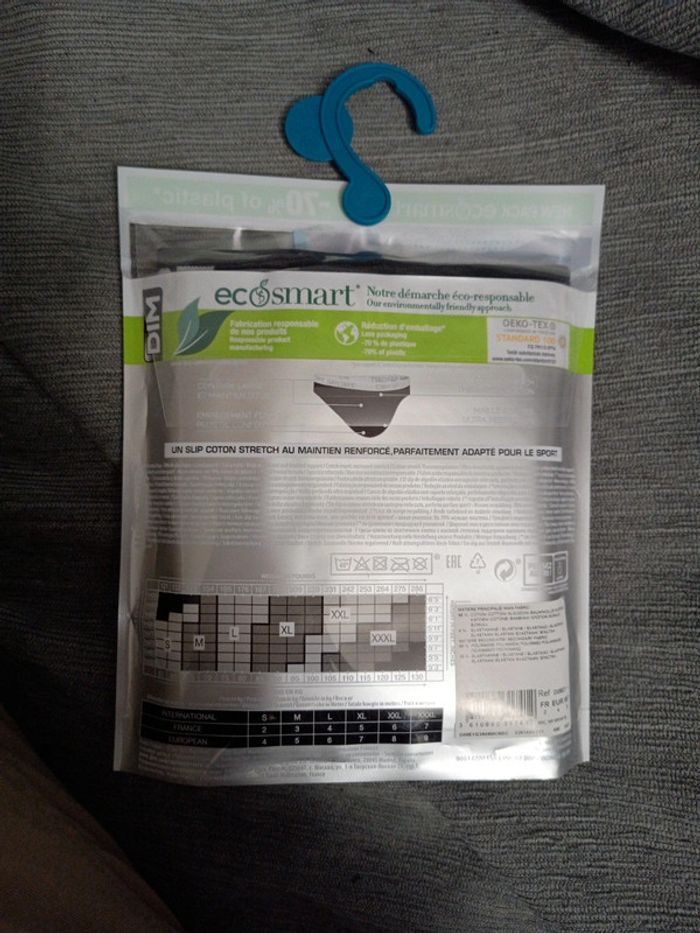 3 slips dim sport en coton stretch maintien renforcé taille s - photo numéro 5