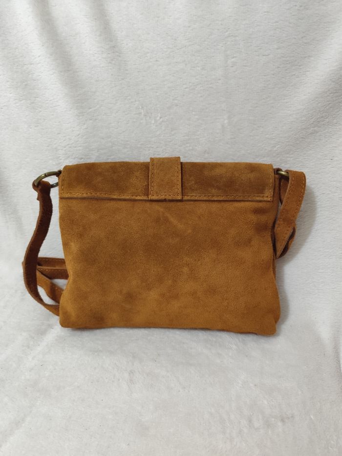 Sac à main bandoulière en croûte de cuir véritable - photo numéro 3