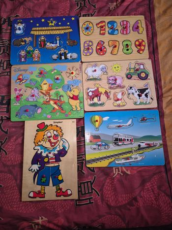 Lot de 6 puzzles en bois enfant