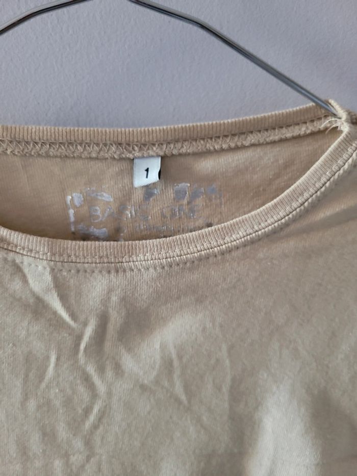 T-shirt beige taille 1 Basic One - photo numéro 2