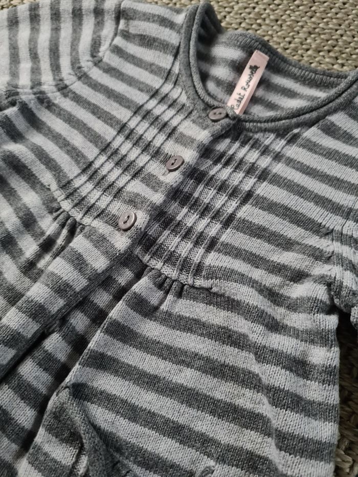 Gilet rayé gris - 24 mois - photo numéro 4