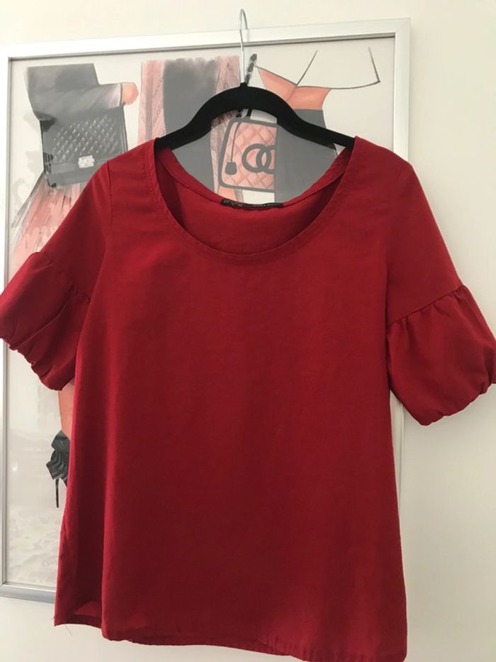 Top blouse évasée Zara S - photo numéro 4