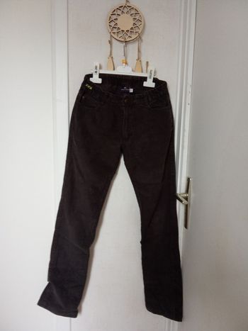 Pantalon côtelé garçon gris ardoise sergent major 12 ans