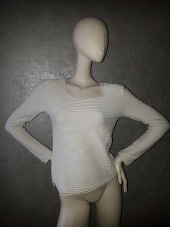 tee shirt blanc manche longue taille 36/38