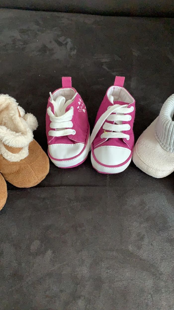 Lot 3 paires chaussons chaussures fille - photo numéro 3