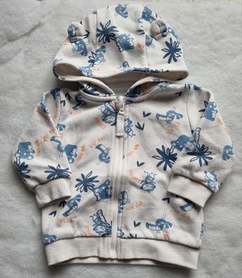 Veste intérieur polaire motifs jungle 6 mois