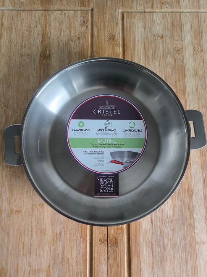 Poêle haute Cristel 24 cm - Inox - gamme Mutine