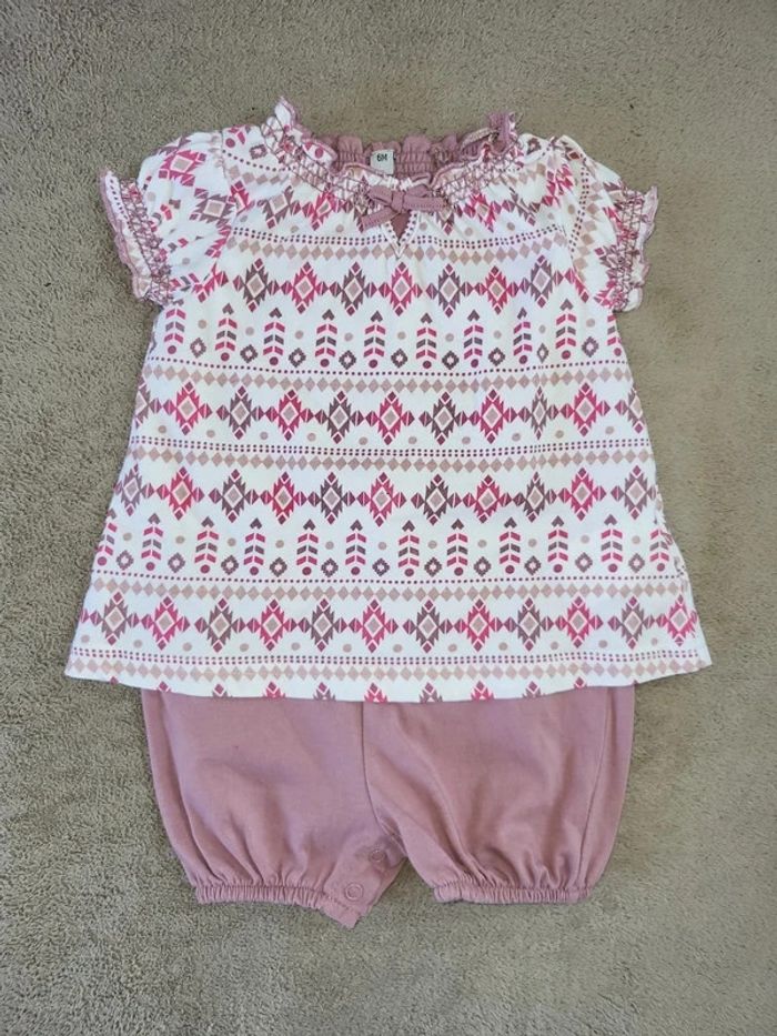 Combishort fille été 6 mois