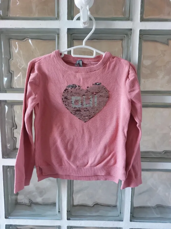 Pull manche longue à paillettes 6 ans