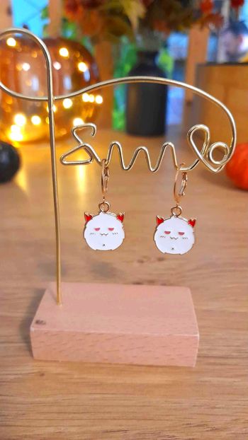😈 Boucles d’Oreilles Halloween Démon Kawaii 😈