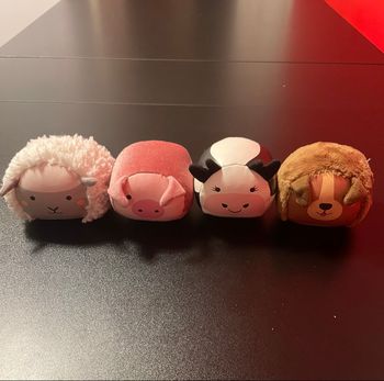 Lot de 4 balles sensorielles animaux de la ferme – Little Big Friends