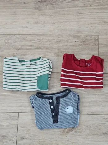 3 tee shirt manches longues 12 mois