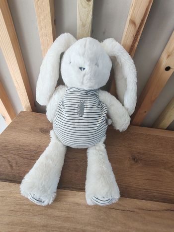Magnifique lapin obaibi okaidi blanc combinaison rayure