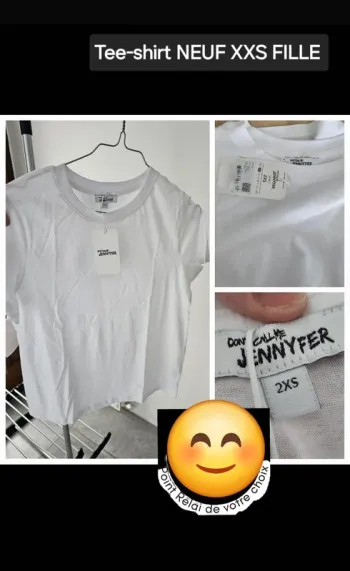 Teee shirt oversize femme / adolescente xxs neuf