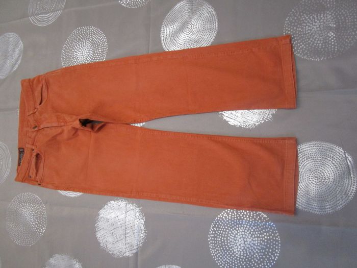 Pantalon Marlboro Classics homme coupe droite ample 100% Coton T42 W33 L34 Rouille Orange (A120) - photo numéro 2
