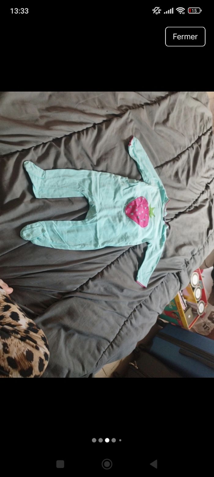 Lot de pyjama bébé fille taille 6 mois - photo numéro 3