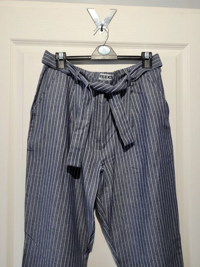 Pantalon rayé bleu et blanc Creeks - photo numéro 2