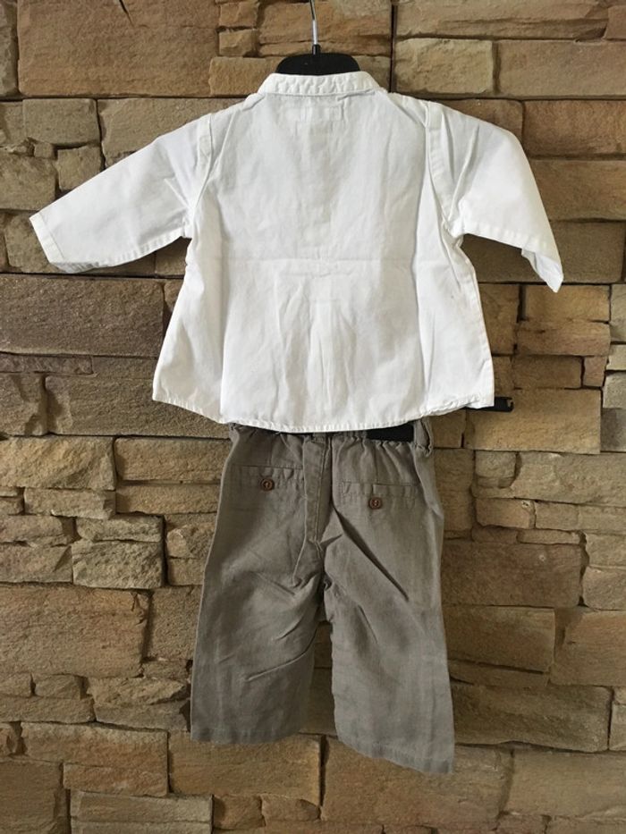 Ensemble garçon 3 mois pantalon Lin - photo numéro 3