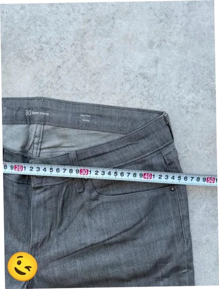 Jeans Levi's demi curve W34 FR44 coupe skinny gris Femme women pan587b - photo numéro 4