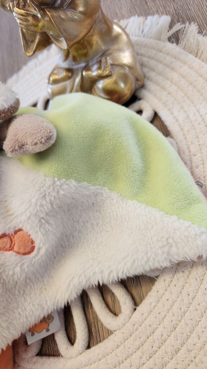 Doudou Lange Mouton Influx Blanc Vert - photo numéro 4