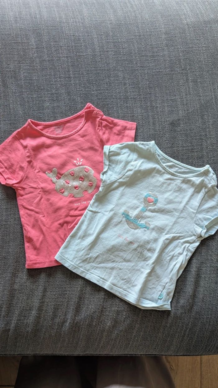 Lot de 2 tee-shirts taille 24 mois