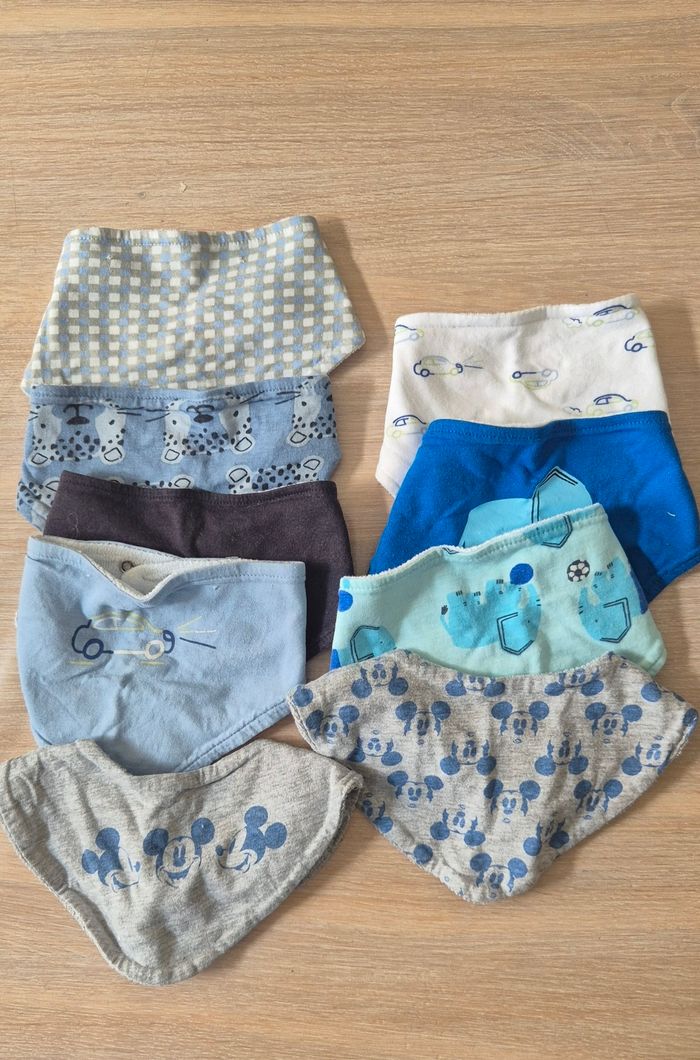 Lot bavoir bandana