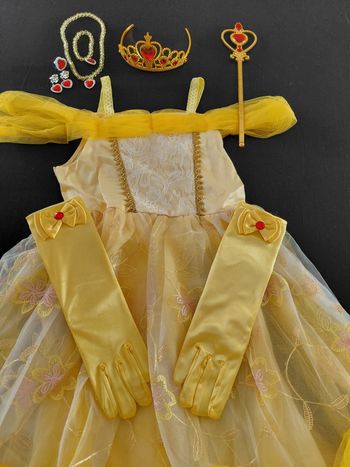 Déguisement robe princesse la belle et la bête et ces accessoires Taille 6-7ans