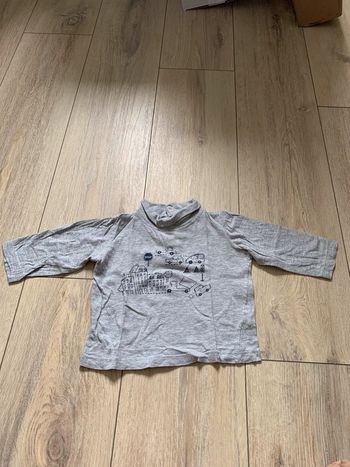 Tee shirt manches longues col roulé garçon