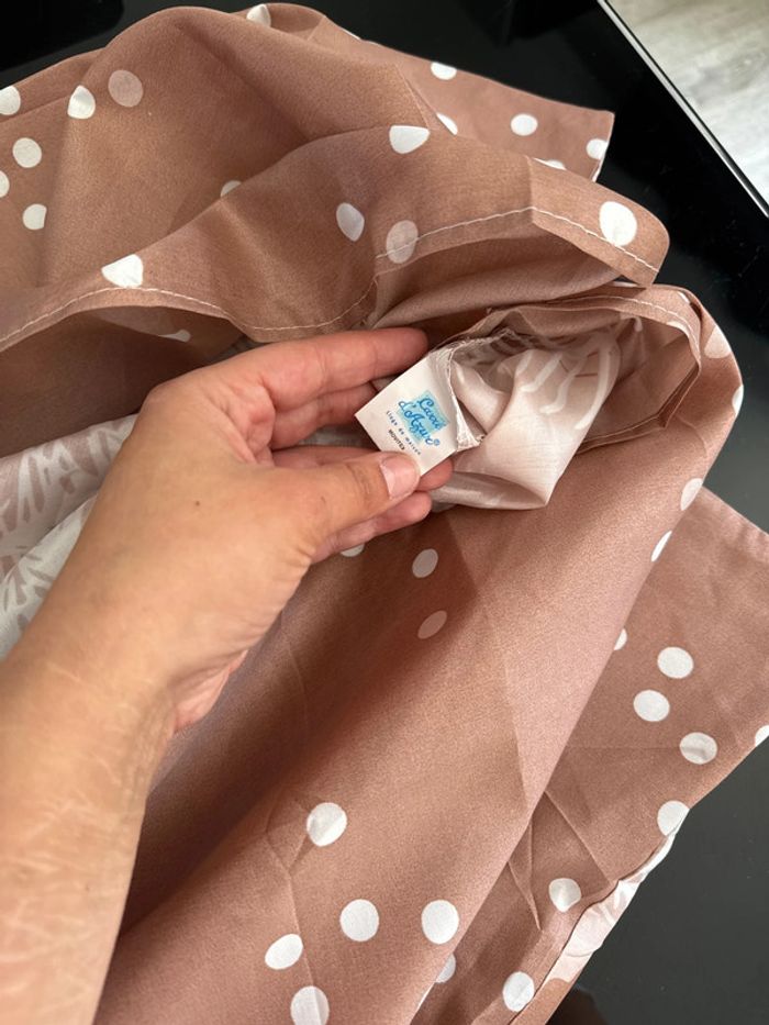 💤ensemble couverture légère imprimé + par-dessus taie d’oreiller - carré d’azur- neuf - photo numéro 9