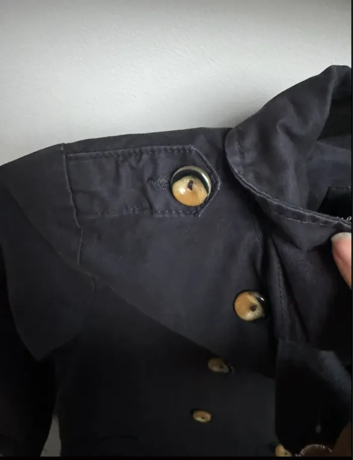 Trench bleu marine Zara fille 7/8 ans - photo numéro 6