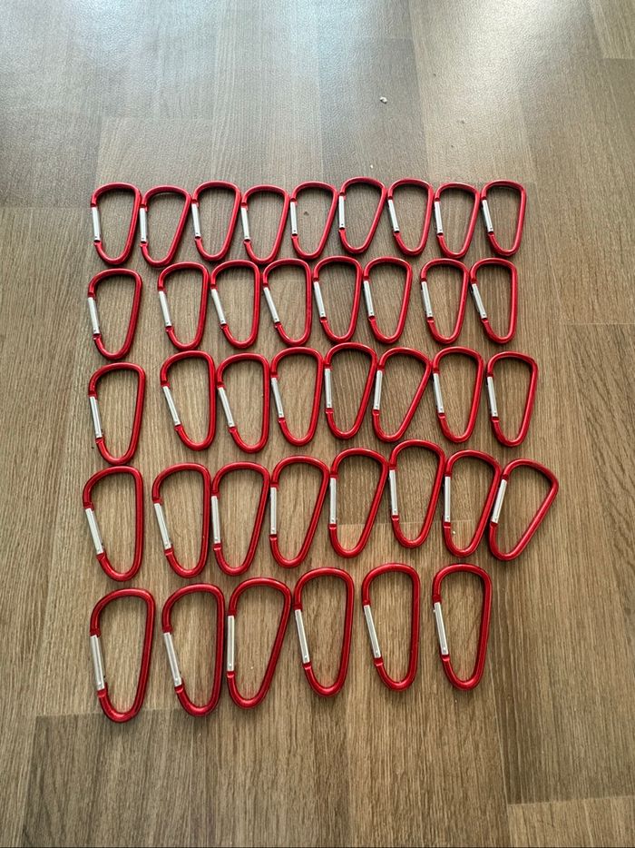 Lot de 35 mousqueton